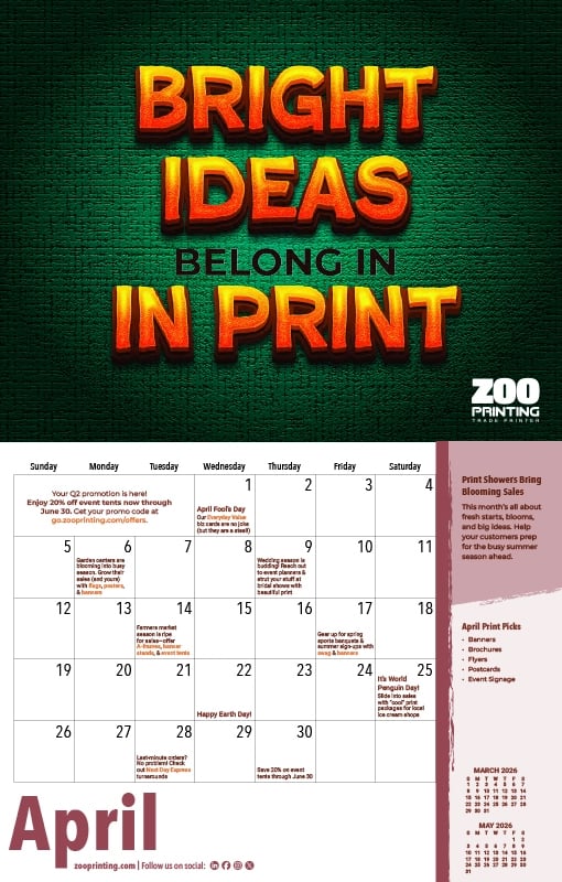 Zoo 2026 Calendar-Apr