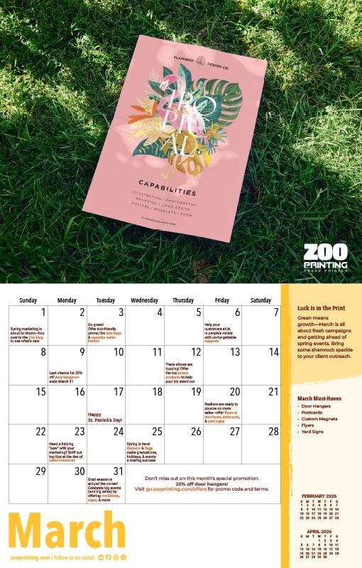 Zoo 2026 Calendar-Mar