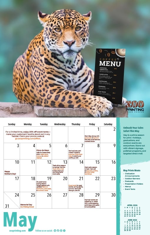 Zoo 2026 Calendar-May